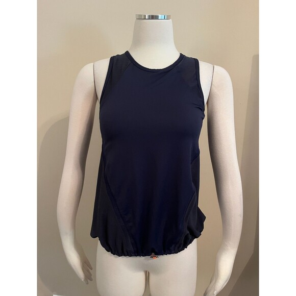 Coho USA Chloe XS Tennis Tank Top Navy Built in Bra Sports Athletic Blue $96 - Picture 2 of 7